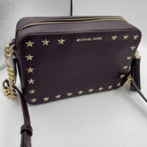 Michael Kors Handbags - NWT Michael Kors Ginny gold star stud medium size camera bag